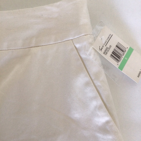 VINCE CAMUTO WHITE COTTON FLAT FRONT SHORTS SIZE 8 NWT - Picture 5 of 9